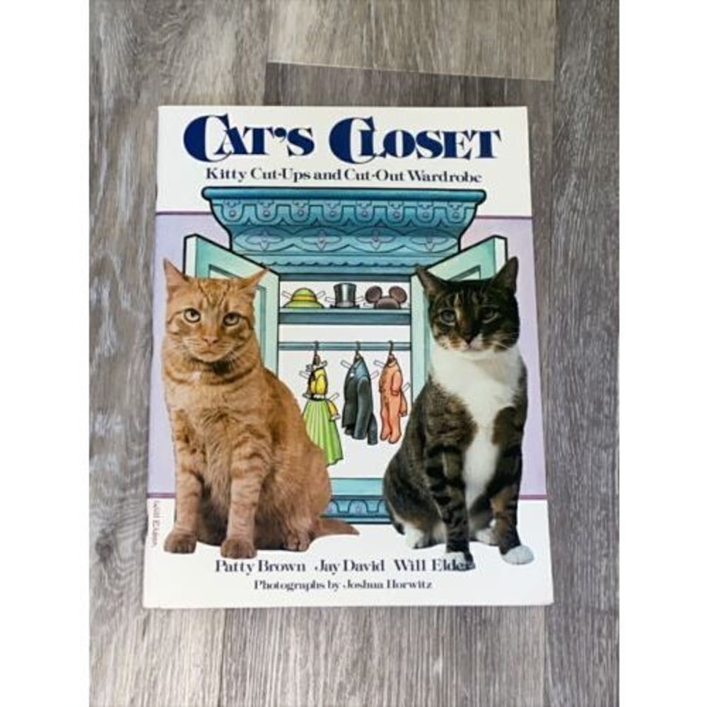 CAT'S CLOSET KITTY CUT UPS CUT OUT WARDROBE BROWN DAVID ELDER FIRESIDE 1982.
